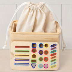 Colorful Wooden Classification Box Toy with Matching Pieces