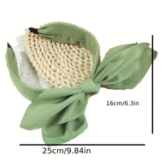 Double Bow Knotted Headband Wide Head Hoop Style Headdress