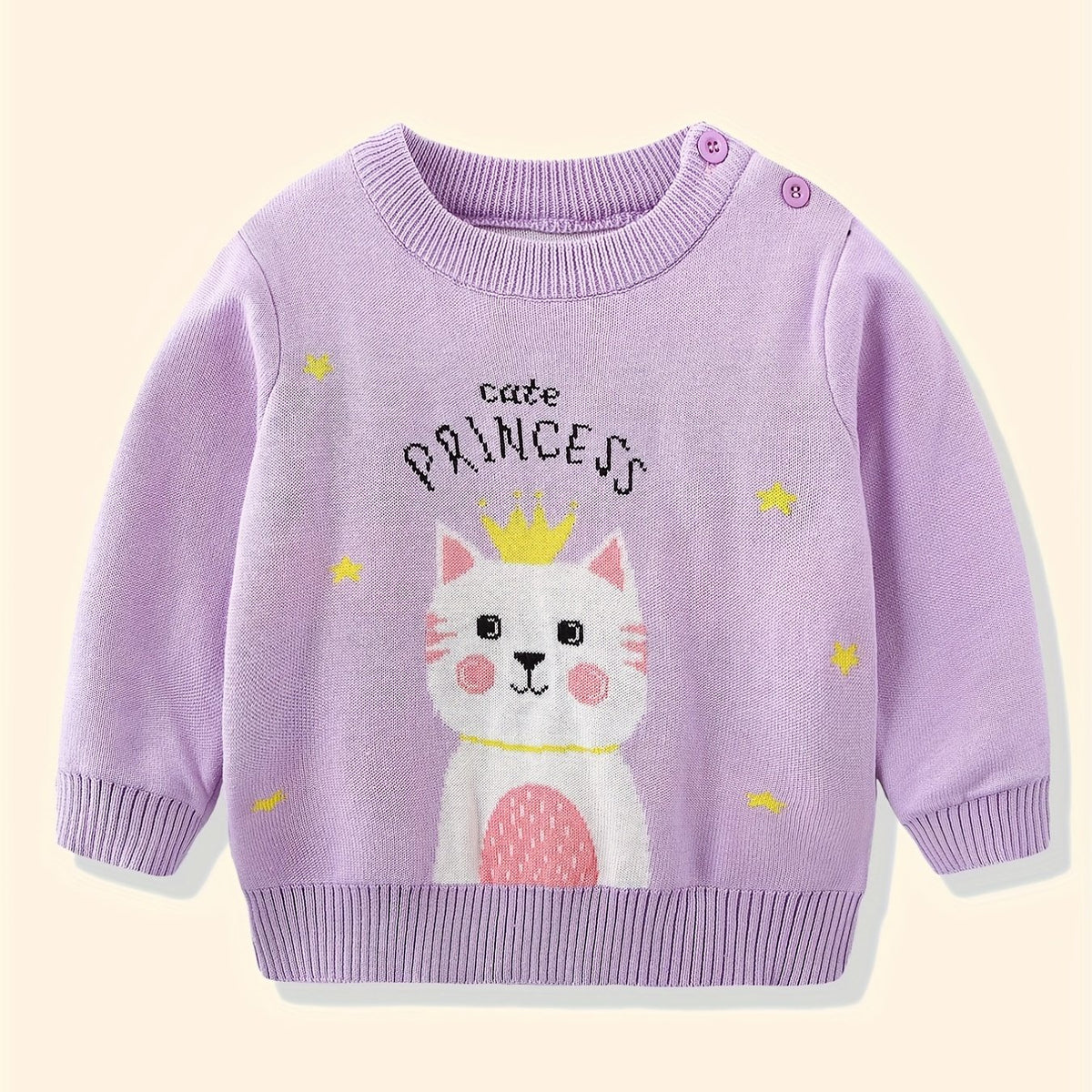 Baby Animal Jacquard Top Pullover Sweater