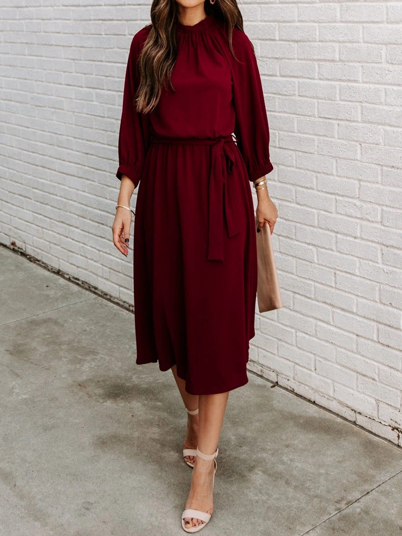 Summer High Waist Slim Maxi Dress