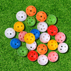 24-Pack Plastic Golf Balls for Backyard Practice & Swing Training