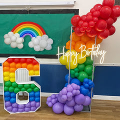 Rainbow Balloons Garland Kit 24pcs and 80pcs Latex Balloons with Pump