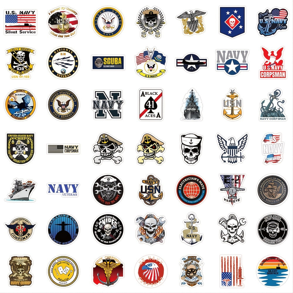 52pcs U S Navy Stickers United States Navy Pride Stickers