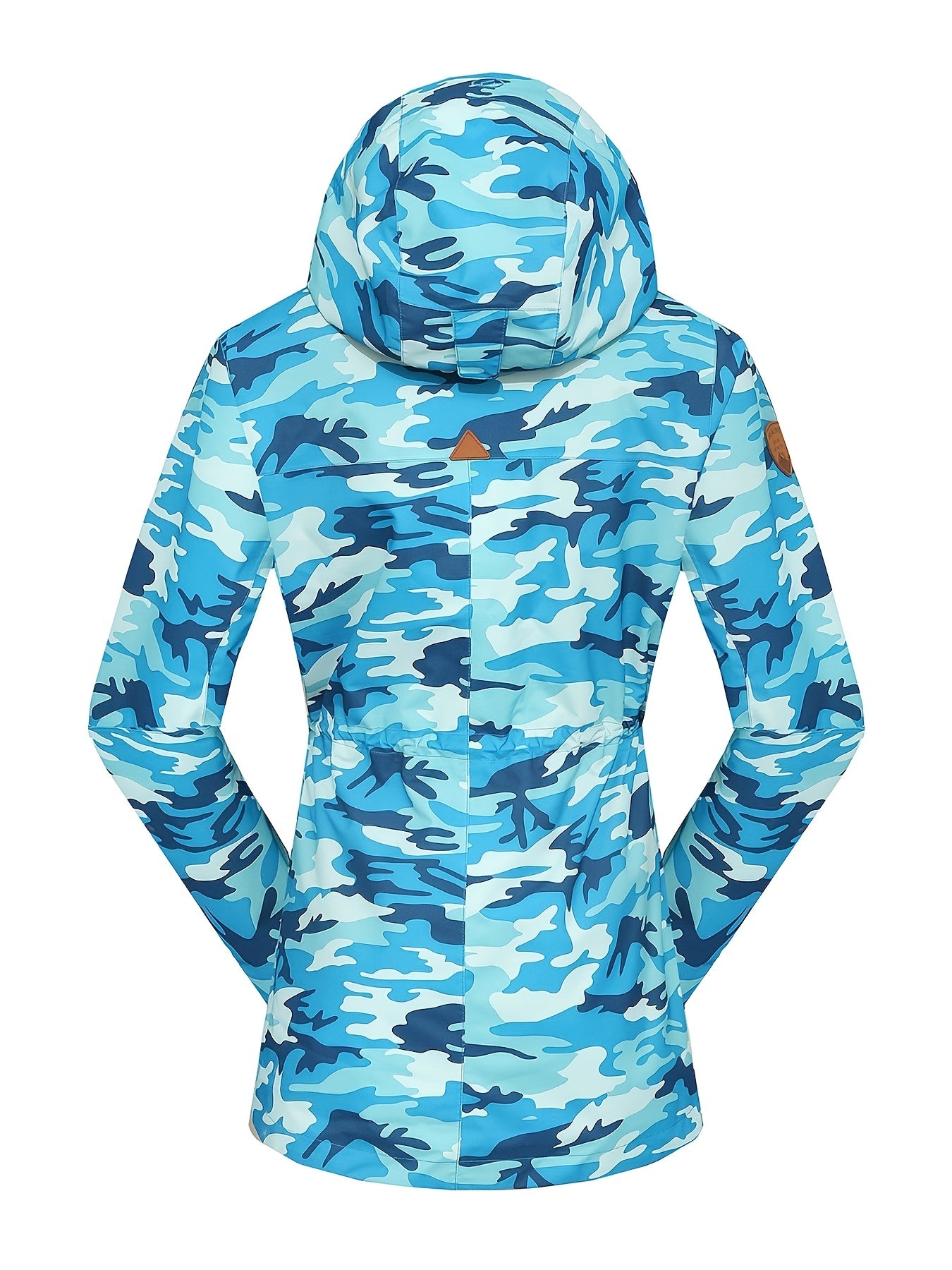 Women's Camo Print Ski Hooded Jacket Waterproof Snow Coat