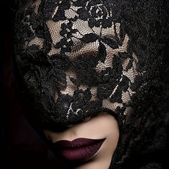 Lace Full Face Mask Second Skin Headpiece Halloween Elastane Head Cover Unisex