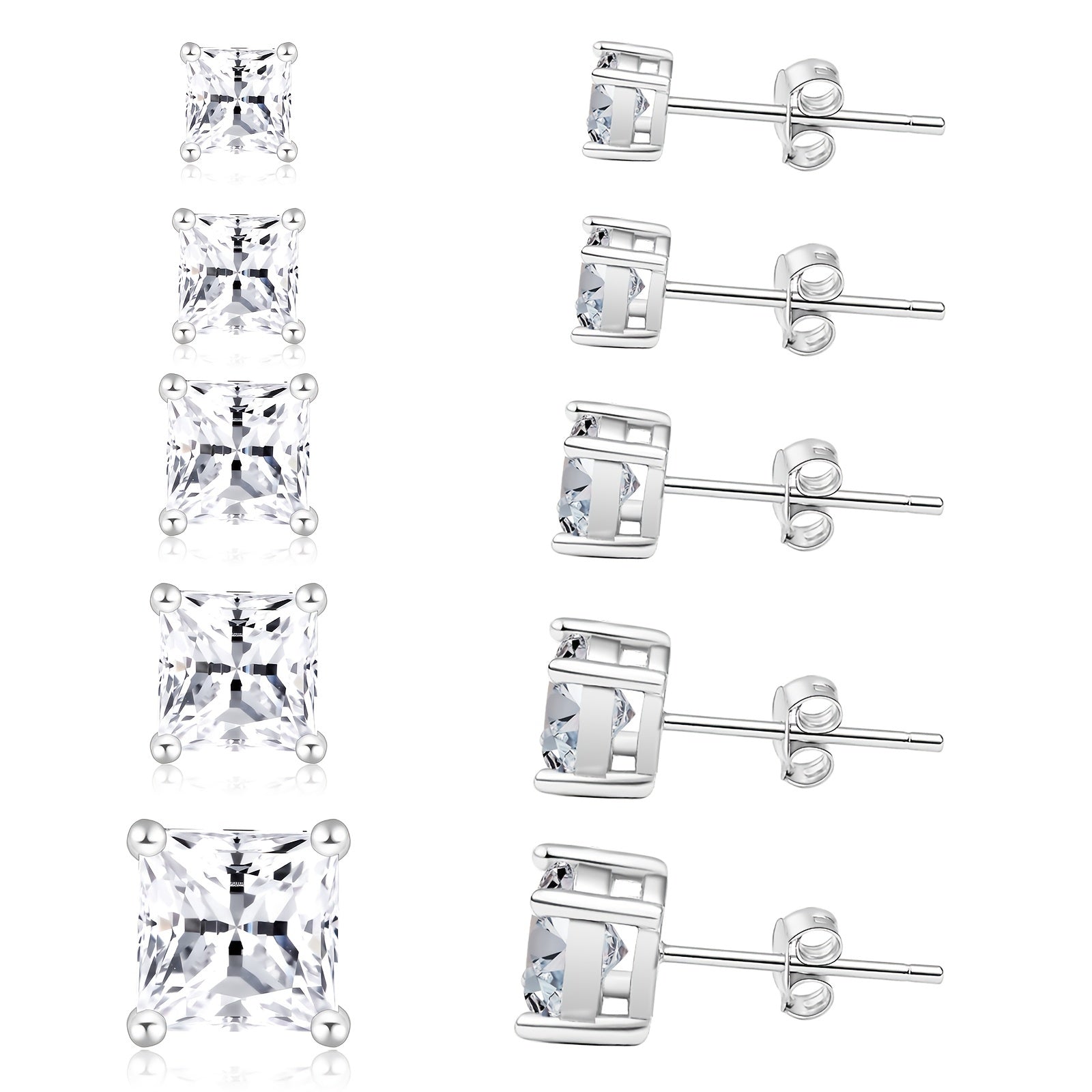 Square Golden Men's Earrings