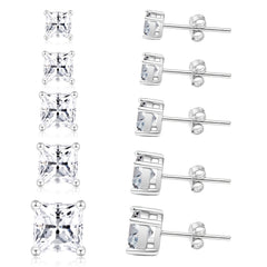 Square Golden Men's Earrings