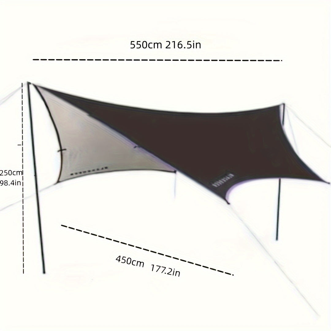 Hexagonal Rain Sun Awning for Outdoor Camping