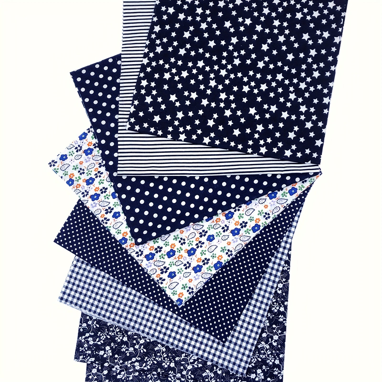 7pcs 49 78 X 49 Navy Cotton Fabric Quilting Patchwork Fabric Square