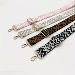 Geometric Pattern Bag Strap Adjustable Durable Lightweight