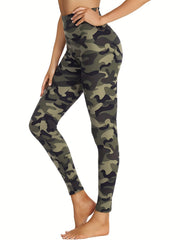 Print Running Leggings High Elastic Yoga Pants Women's Activewear