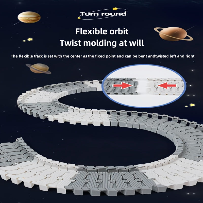 221pcs Space Train Track Set with Astronauts and Space Car
