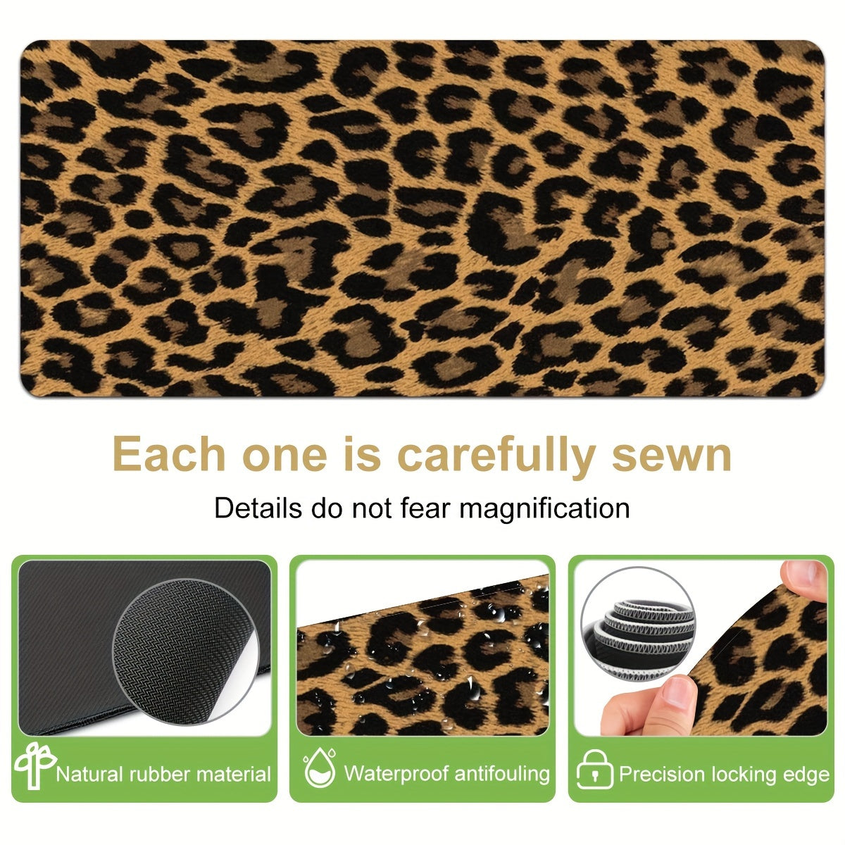 Leopard Print Desk Mat Desk Pad Large Gaming Mouse Pad E Sports Office Keyboard