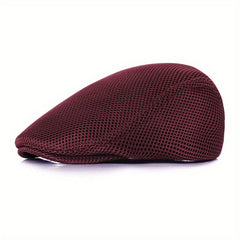 Men's Breathable Mesh Newsboy Cap for Driving