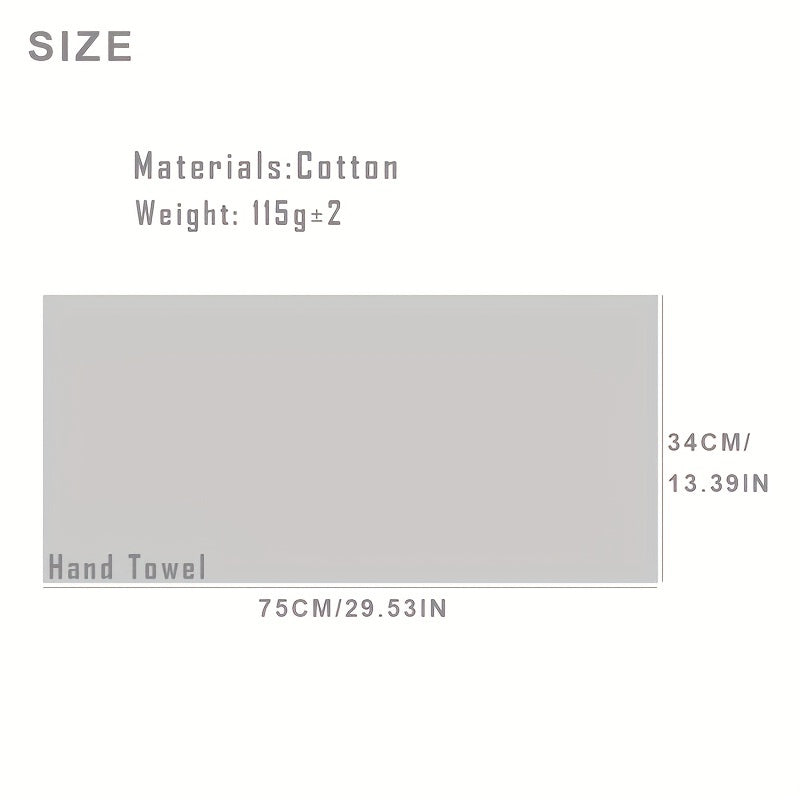 Soft Cotton Hand Towel with Embroidered Lettering 13x29 inches