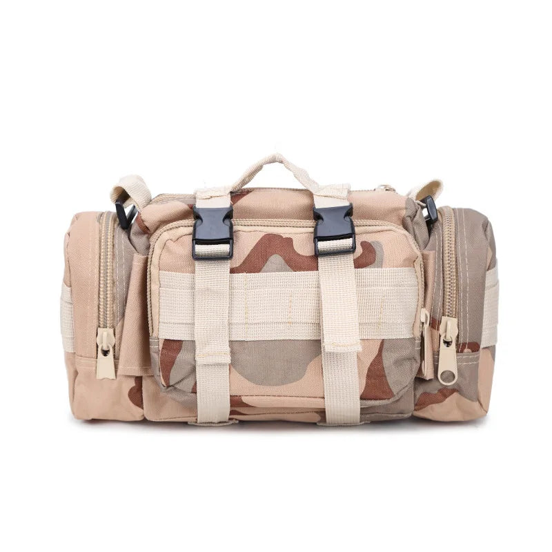 Waterproof Canvas Waist Bag Men Climbing Bags Outdoor Military Tactical Camping