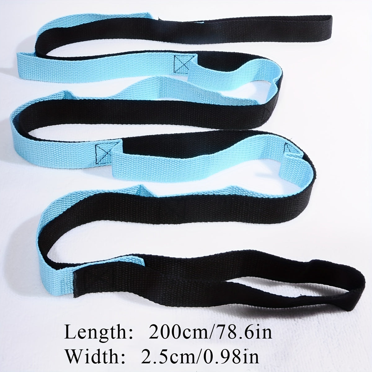 Yoga Stretch Strap for Pilates Dance Physical Therapy Non Elastic Loops