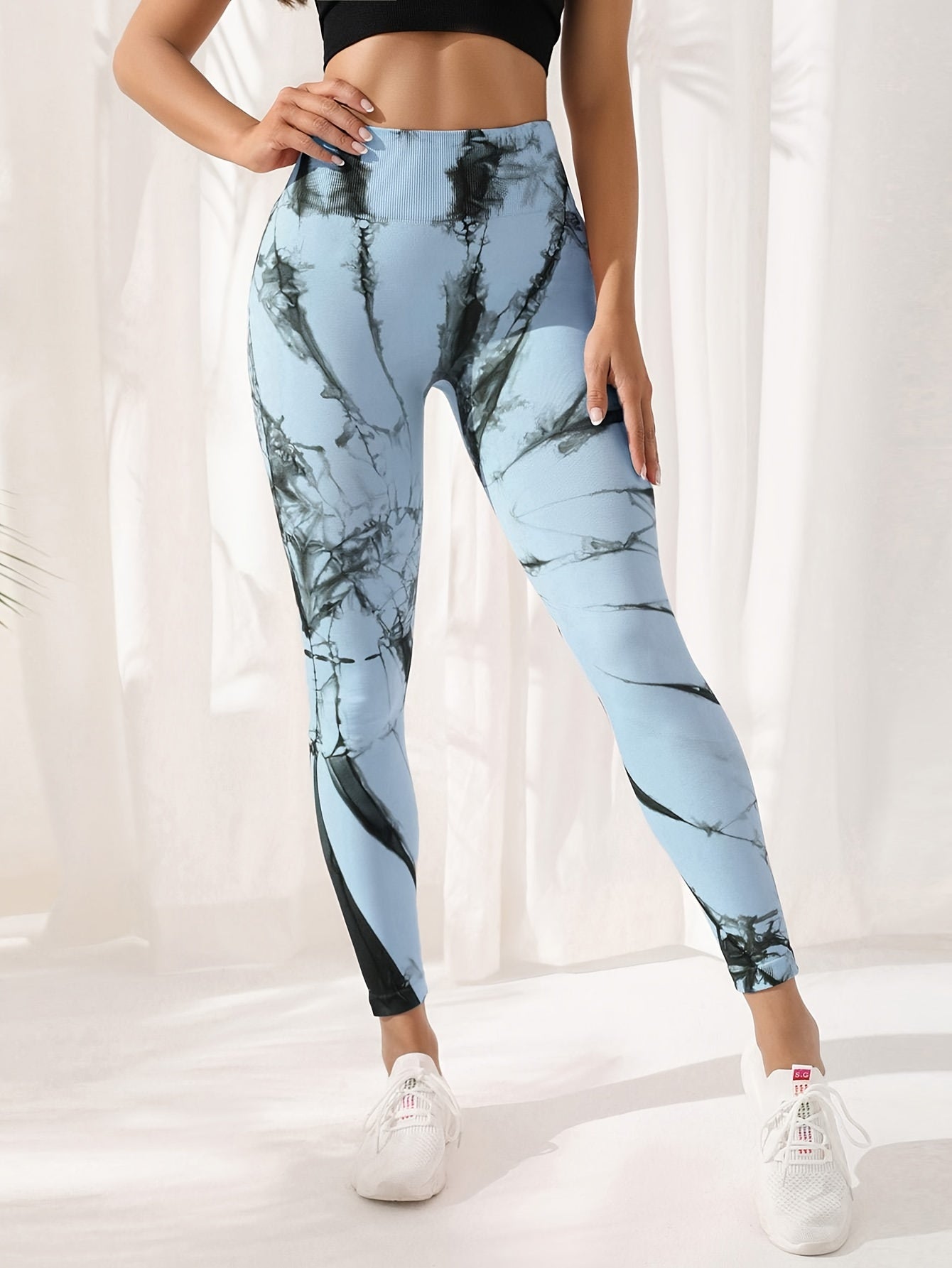 Tie Dye High Waist Yoga Pants Quick Drying Leggings