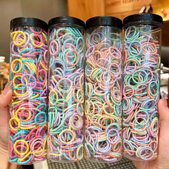 300Pcs Seamless Hair Rings Small Elastic Hair Ties