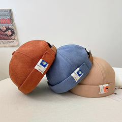 Hip Hop Patched Landlord Hat Female Spring Summer Retro Ruffle Melon Skin Hat