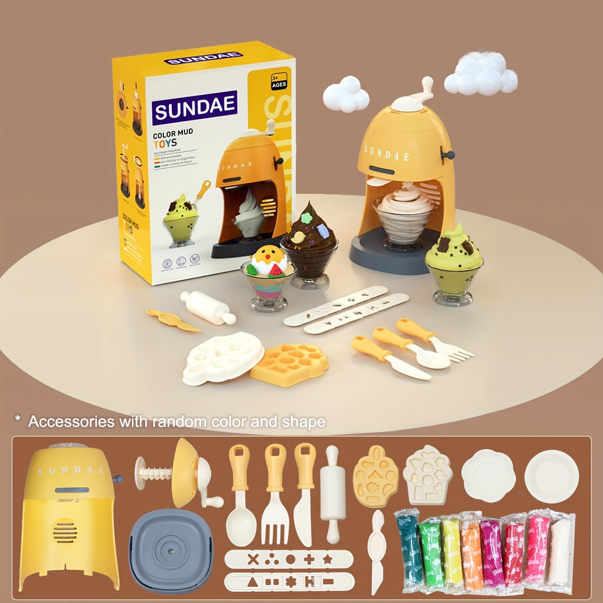 Clay Ice Cream Maker Toy - Ideal Gift for Halloween