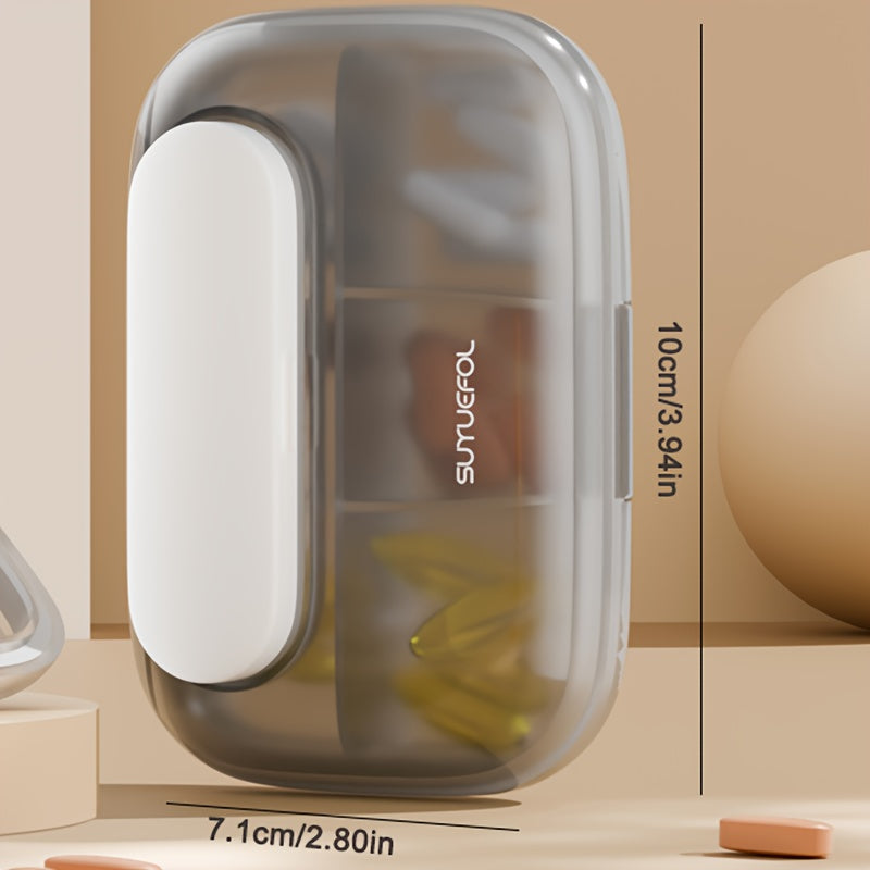 6 Compartment Portable Pill Organizer Airtight Storage Box