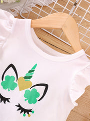 Unicorn & Clover Dress for St Patrick's Party