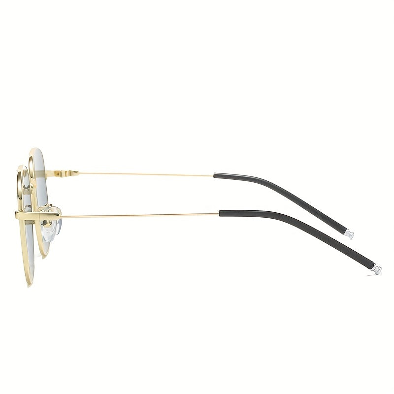 Square Metal Sunglasses Anti Glare UV400