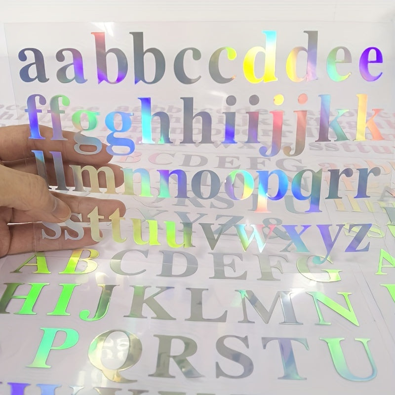 5 Pcs Laser Film Lettering Paper Instant Adhesive Decoration