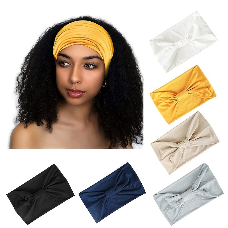 Solid Wide Headband Turban Hair Accessory
