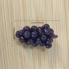 6pcs Vibrant Grape Bunches DIY Dollhouse Toy Accessories for Home Decor