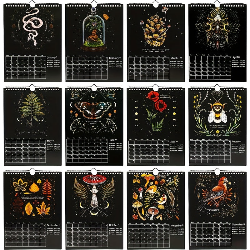 Dark Forest Animal Wall Calendar Halloween Christmas Anniversary Gift