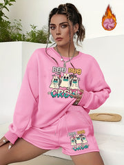 Halloween 2pcs Set Sweatshirt & Shorts Outfit