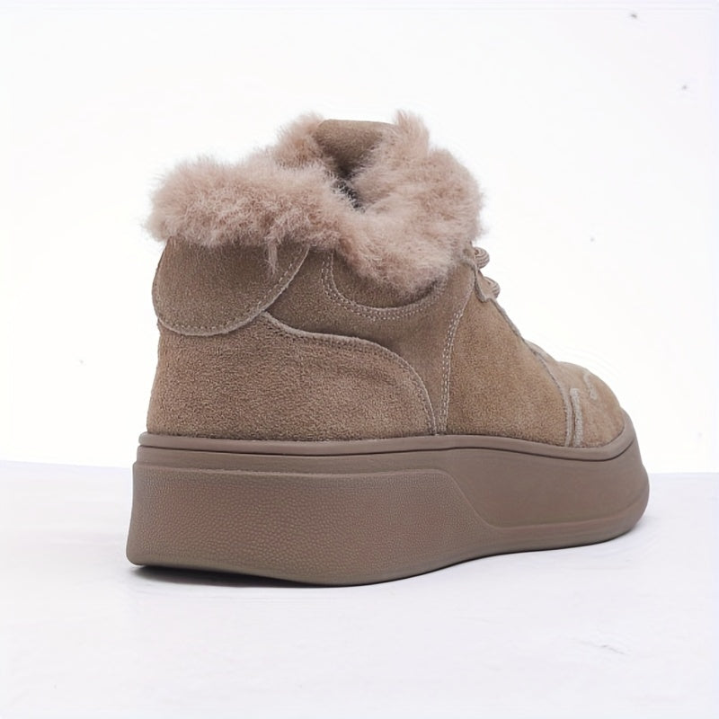 Women's Faux Fur Lining Winter Skate Shoes