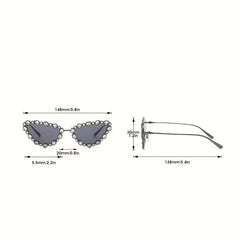 Rhinestone Stubbed Sunglasses for Sun Protection