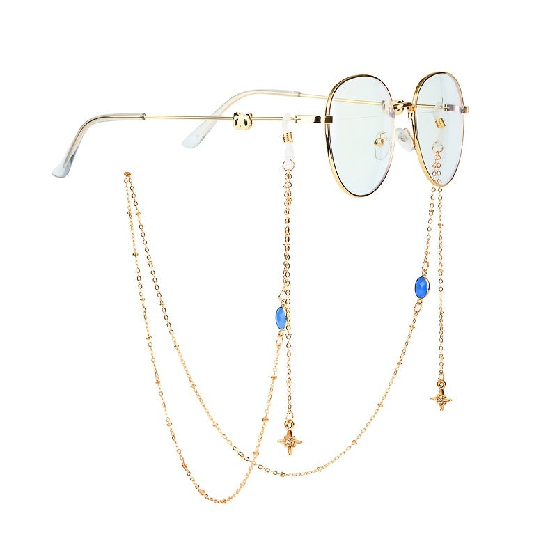 Alloy Butterfly Pendant Glasses Chain Colorful Mask Chain Necklace