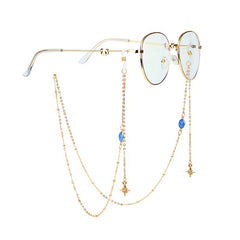 Alloy Butterfly Pendant Glasses Chain Colorful Mask Chain Necklace