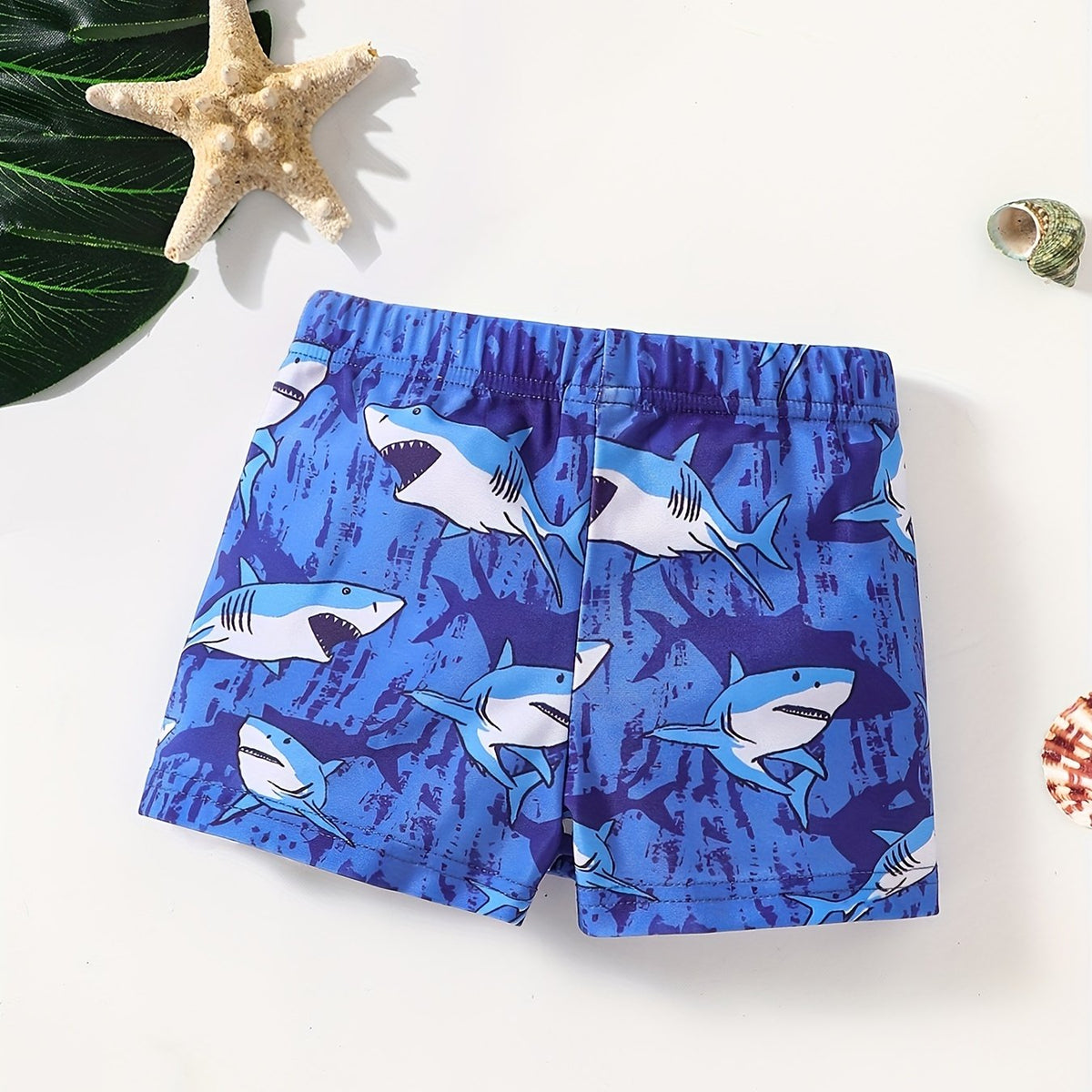 Boys Cartoon Shark Swimming Trunks Beach Vacation Kids Summer Clothes