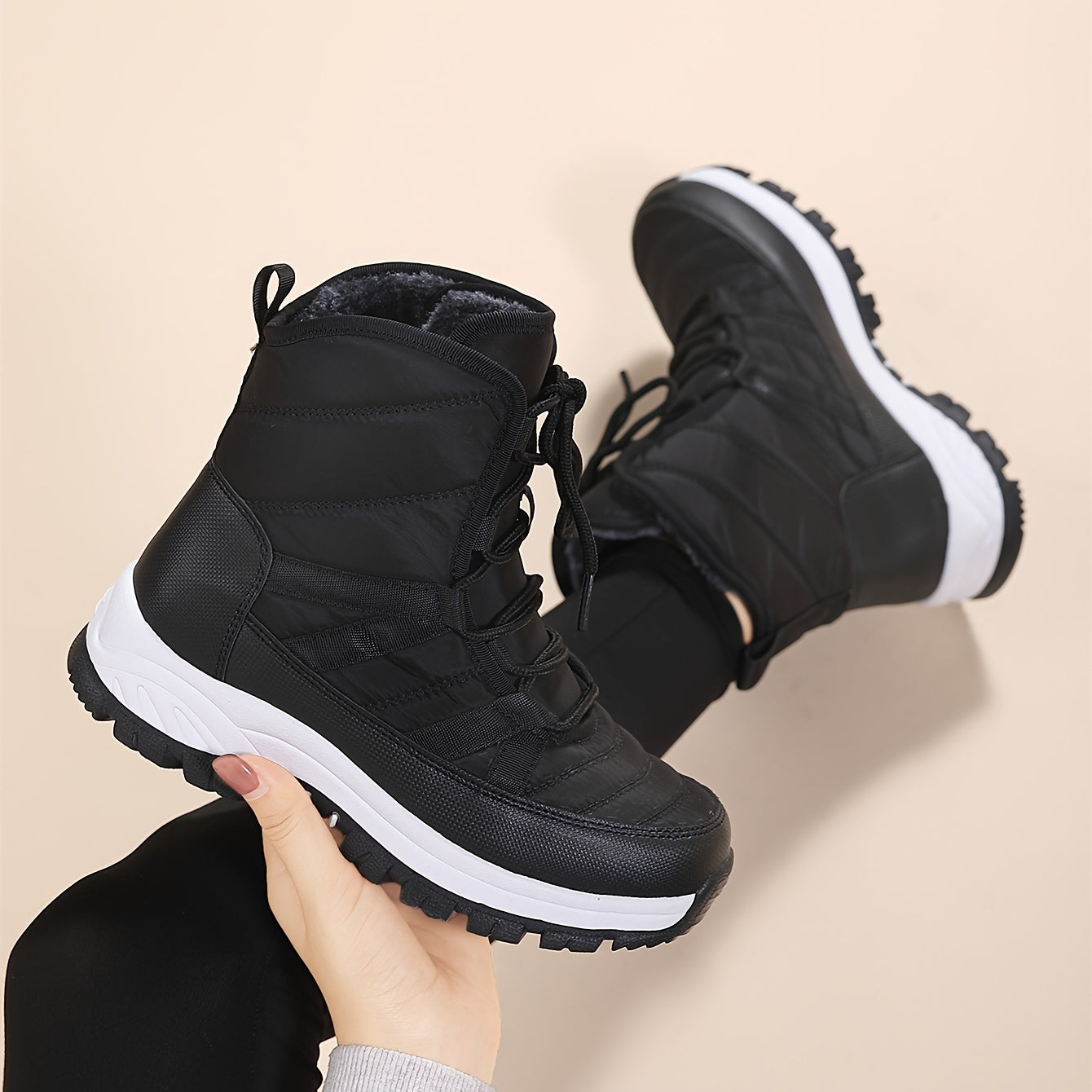 Women's Warm Snow Boots Non slip Platform High Tube Boots
