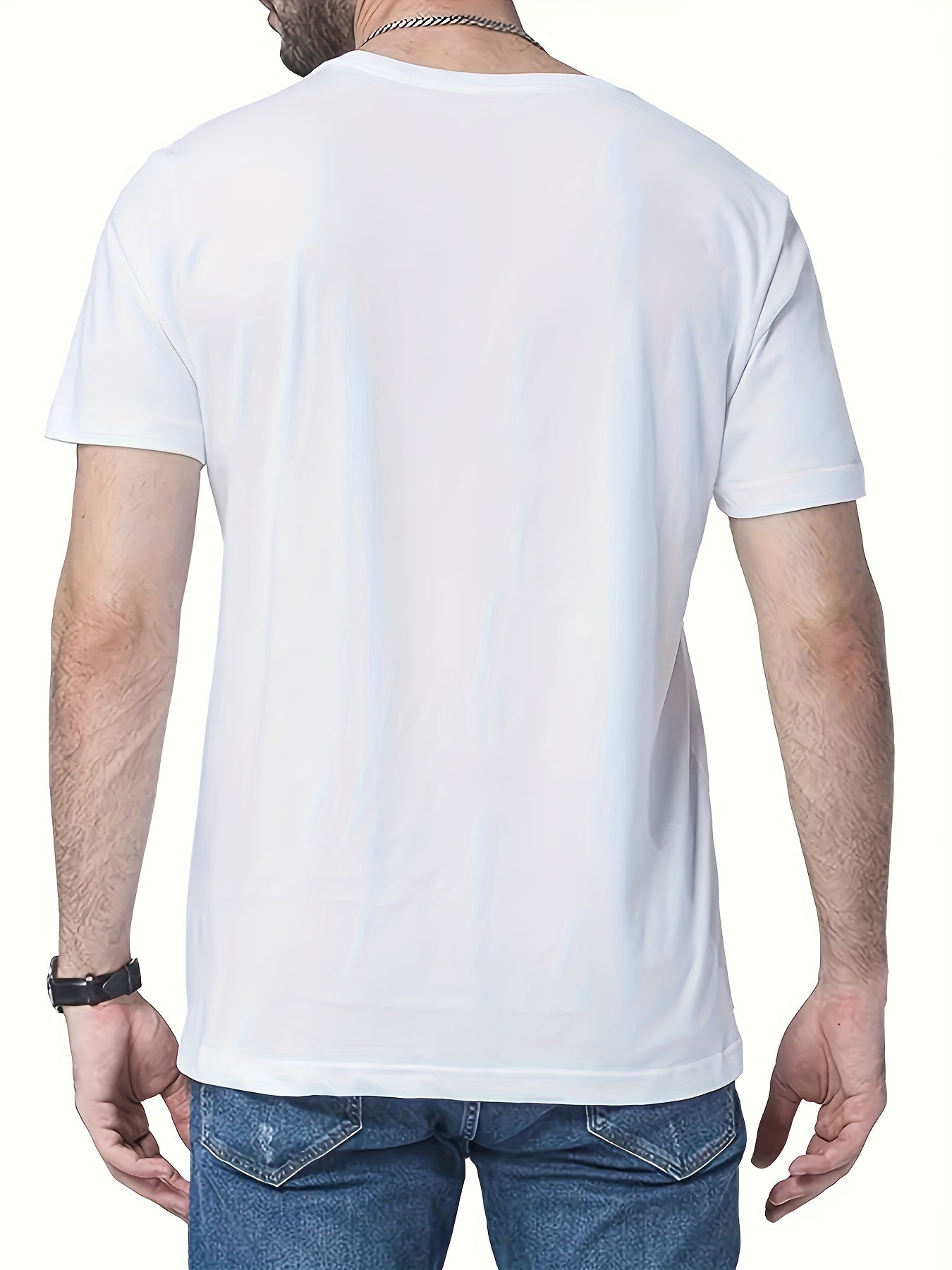 Men's Graphic Crew Neck T-shirt for Summer Vacations