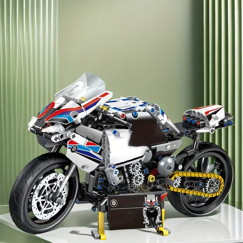 Creative Motorcycle Building Blocks Toy Construction Puzzle ABS Material