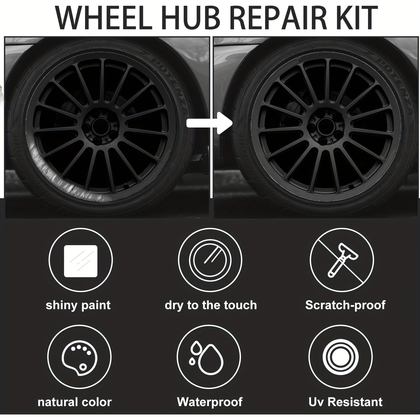 Car Wheel Scratch Repair Pen - Paint Repair And Scratch Removal Pen