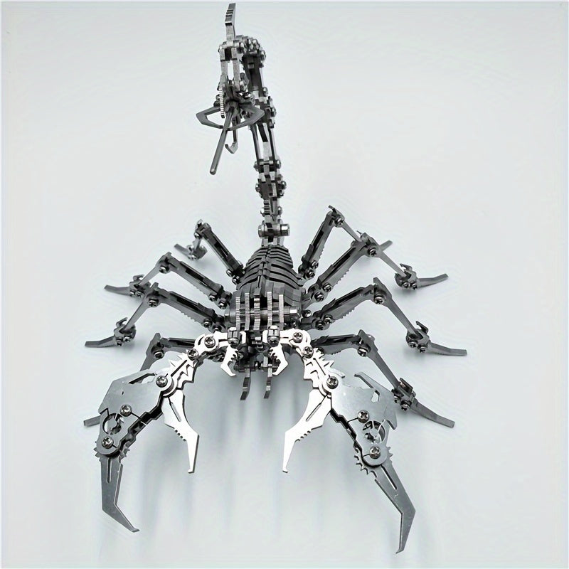 MOKR Scorpion King 3D Metal Jigsaw Puzzle DIY Educational Toy Animal Silver