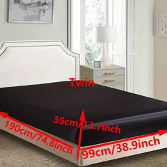 Luxuriously Soft Satin Fitted Sheet for Bedroom & Guest Room