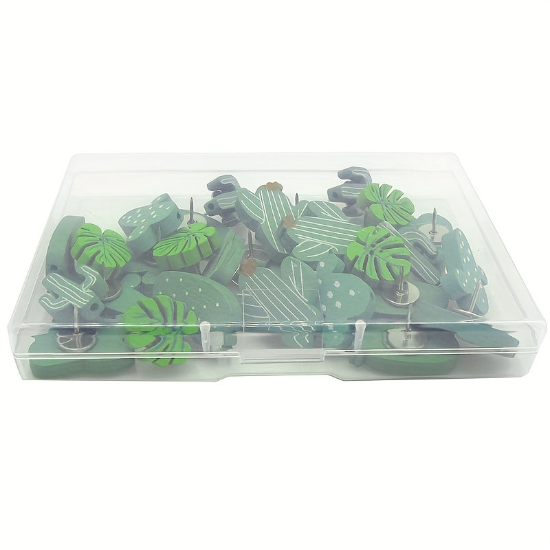 30pcs Cactus Thumbtacks for Scrapbooking Crafts Photos Office