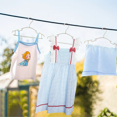 9pcs Khaki Hangers for Infants and Toddlers Newborn Clothes Hanging Racks