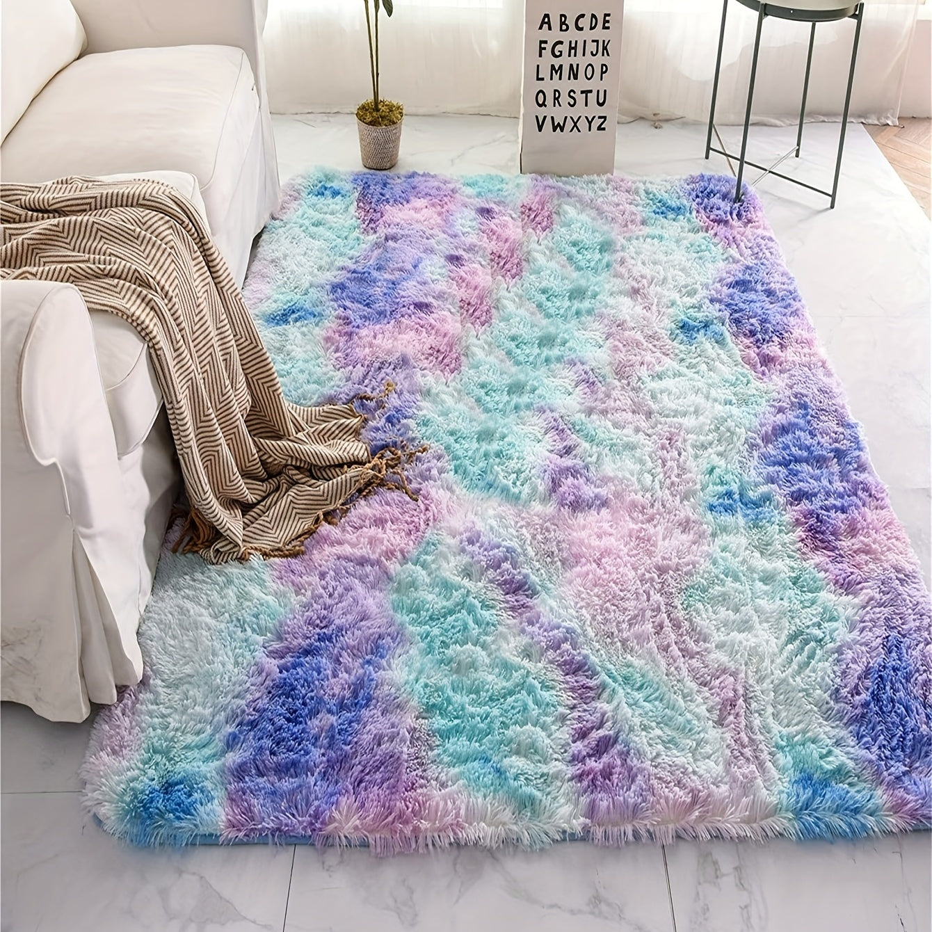 Soft Shag Area Rug Non Slip Washable Carpet Home Decor 31.5x62.99in