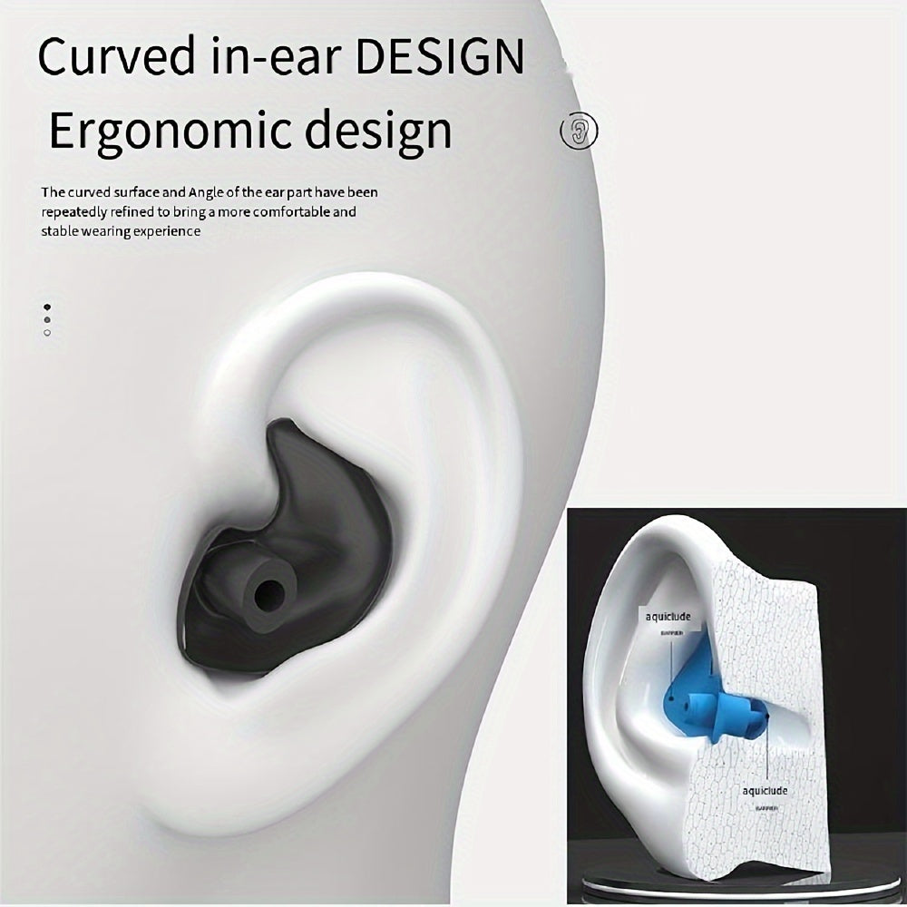 Spiral Silicone Earplugs Waterproof Anti-noise for Swimming Diving Surf