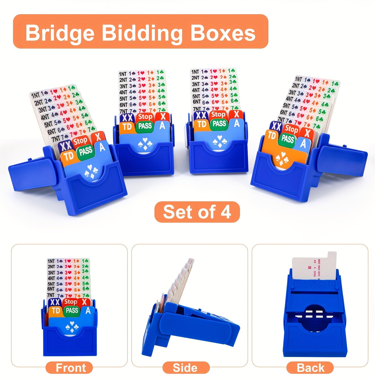 Bridge Bidding Boxes Set Of Four Bidding Device