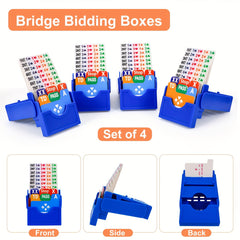 Bridge Bidding Boxes Set Of Four Bidding Device